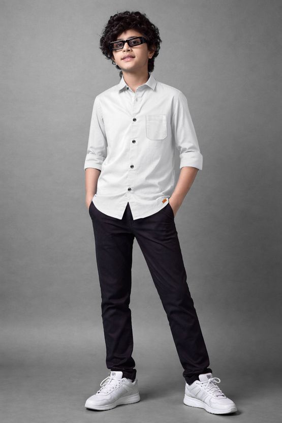 KILLER Boys Regular Fit Solid Spread Collar Shirt - Image 1