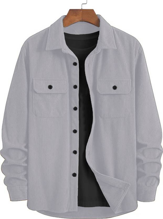 Horseman Men Solid Casual Grey Shirt