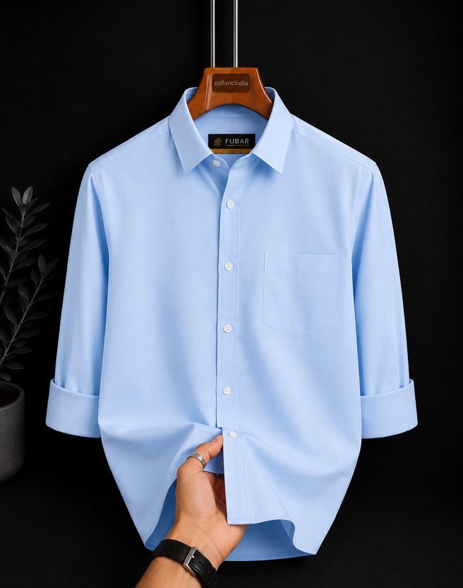 FUBAR Men Slim Fit Solid Spread Collar Shirt - Image 9
