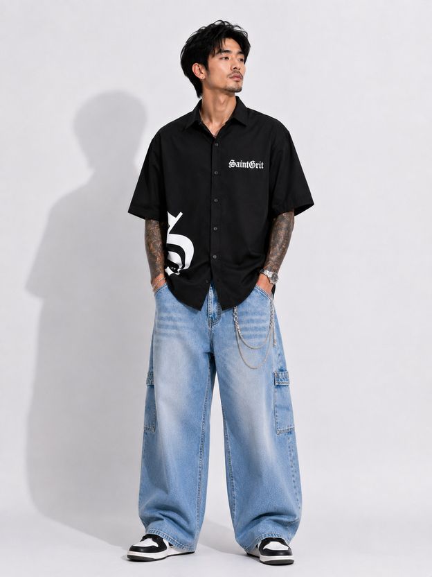 panta Men Boxy Fit Checkered Shirt - Image 4