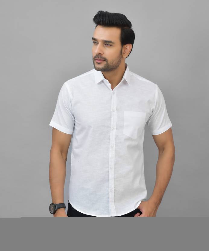 HUMAX Men Slim Fit Solid Spread Collar Casual Shirt