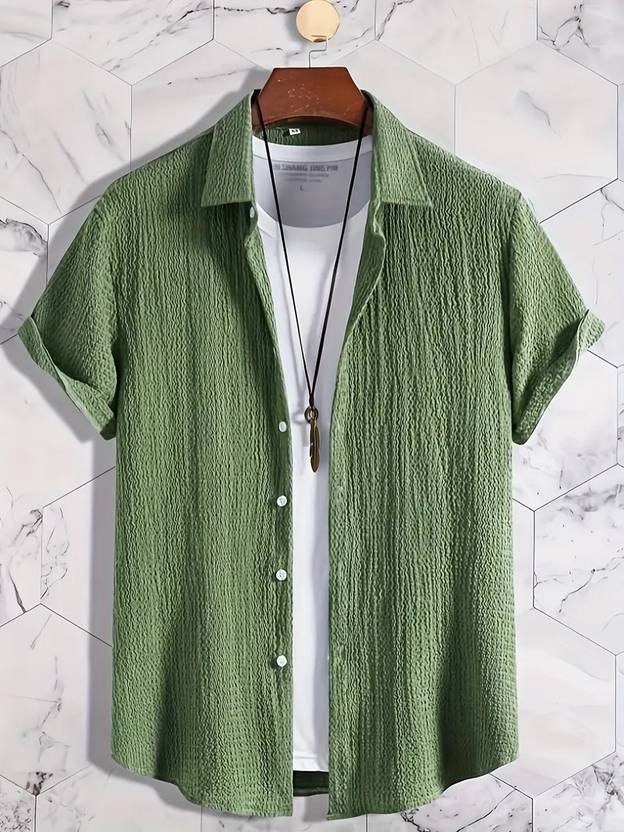 METRONAUT Men Regular Fit Solid Spread Collar Casual Shirt