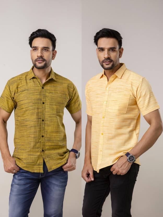 Shozaai Collection Men Regular Fit Self Design Spread Collar Casual Shirt
