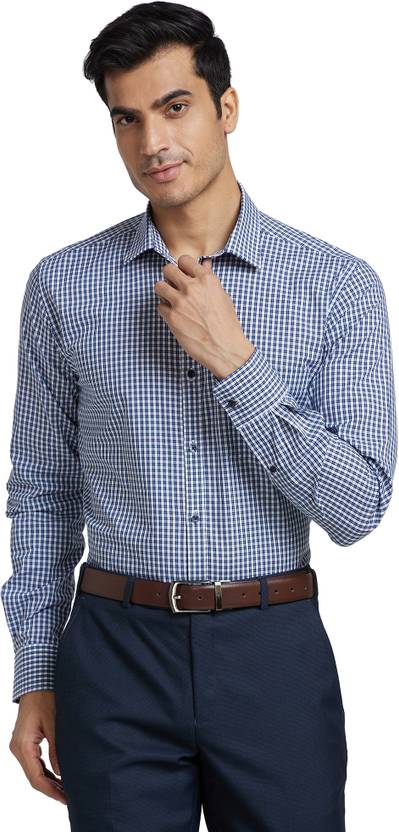 PARK AVENUE Men Slim Fit Checkered Formal Shirt