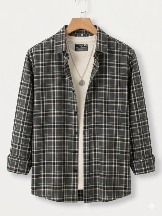 METRONAUT Men Regular Fit Checkered Shirt - Image 8