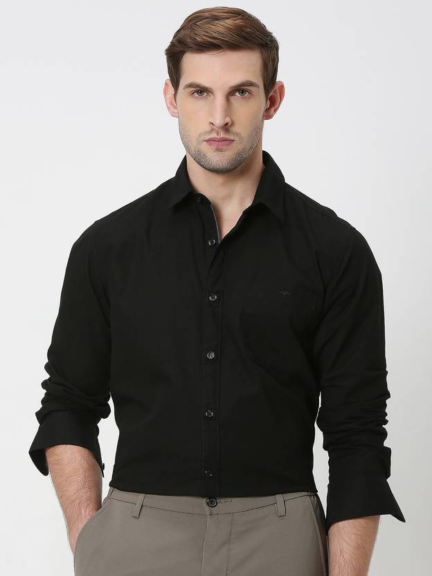 MUFTI Men Slim Fit Solid Spread Collar Formal Shirt