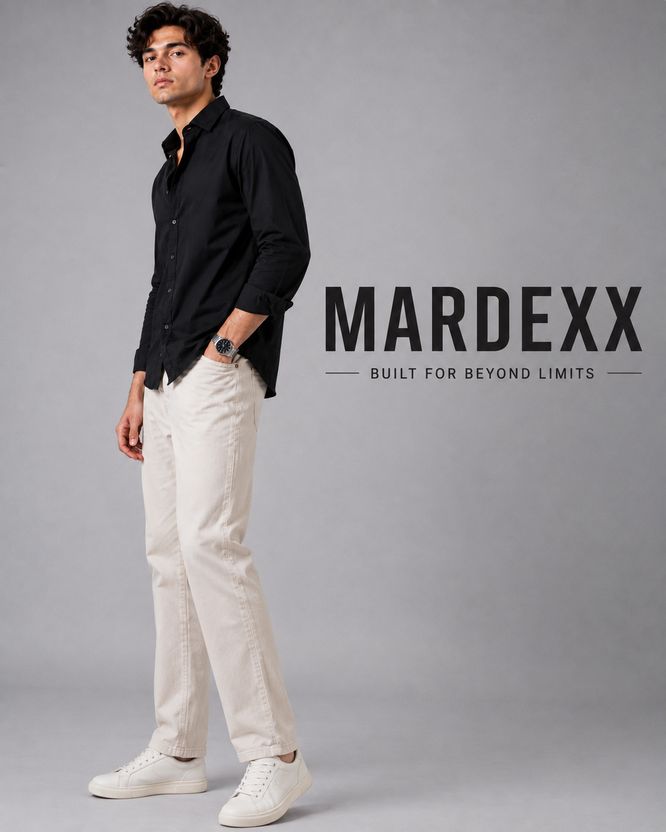 Mardexx Men Regular Fit Solid Spread Collar Shirt - Image 5