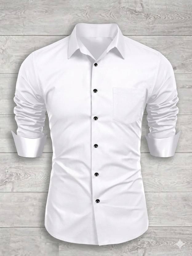 VRINDITA FASHION Men Regular Fit Solid Spread Collar Casual Shirt