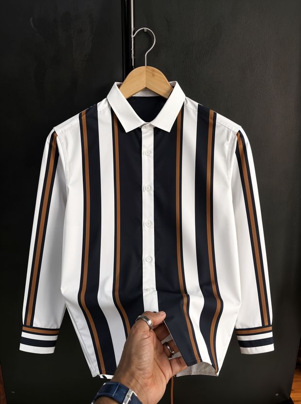 Gentlehaus Men Regular Fit Striped Shirt - Image 1