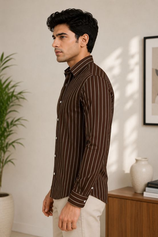 FUBAR Men Slim Fit Striped Shirt - Image 5