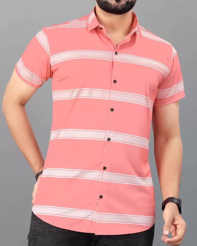sti Men Regular Fit Striped Spread Collar Casual Shirt