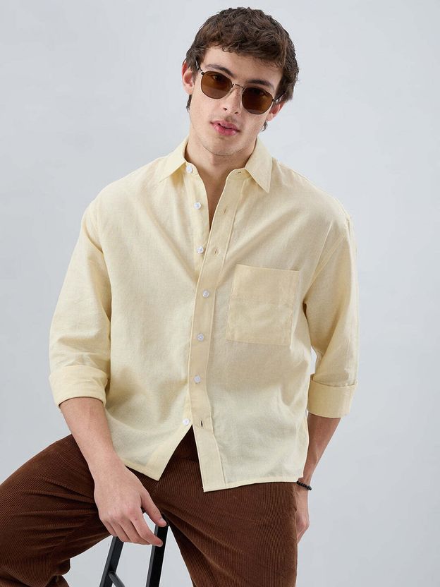 VASTRADO Men Oversized Fit Solid Shirt - Image 1