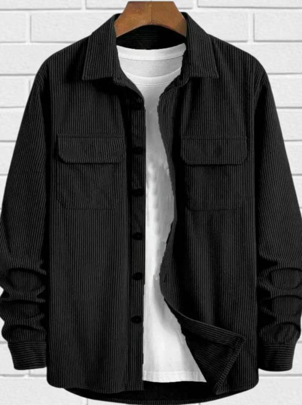 Horseman Men Solid Casual Black Shirt