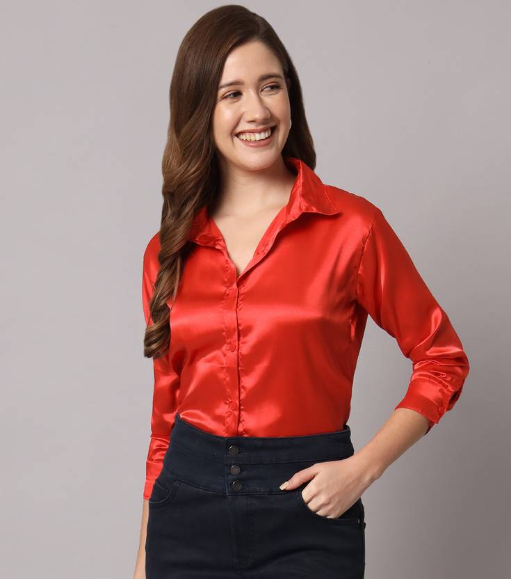 FUNDAY FASHION Women Regular Fit Solid Casual Shirt