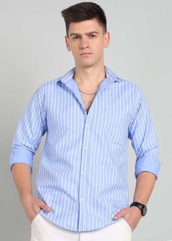 RODEIZ Men Slim Fit Striped Shirt - Image 7