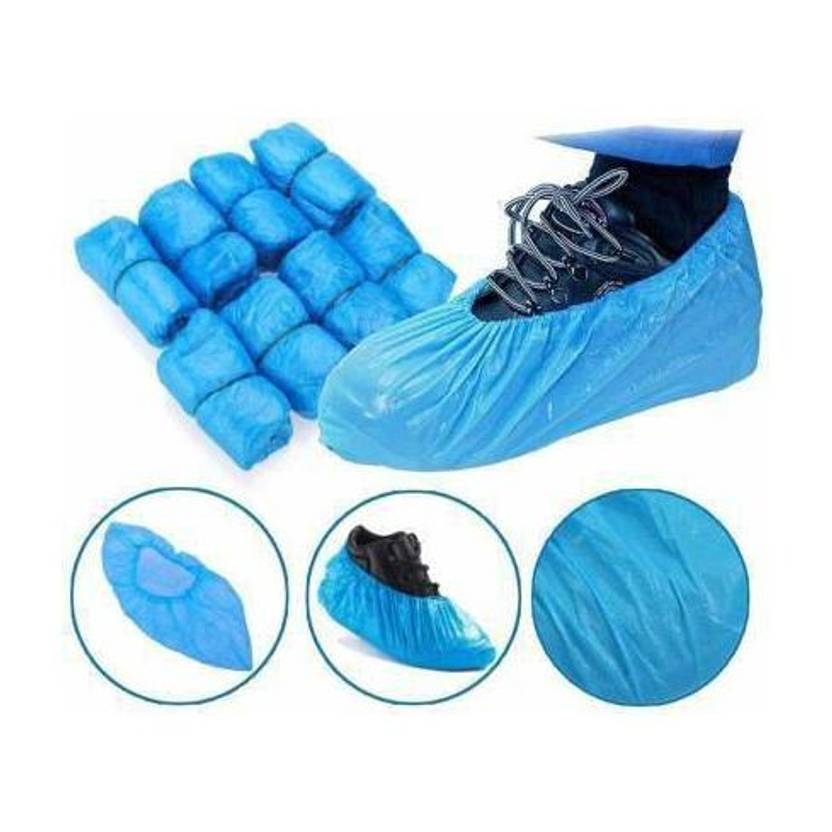 MasterShip 50 Pair,Disposable Shoe Cover-(pack of 100 ) BLUE Boots Shoe Cover PP (Polypropylene) BLUE Boots Shoe Cover, Flat Shoe Cover, High Ankle Shoe Cover, Toes Shoe Cover