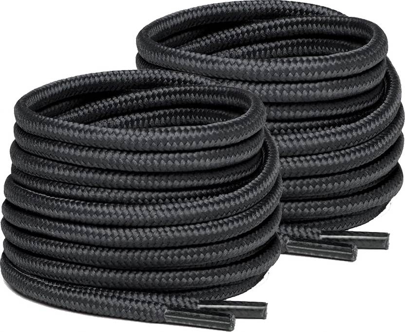 XERUS Shoe Laces Black Round 120cm 2pair Flat shoe laces for Boot hiking sport Shoe Lace