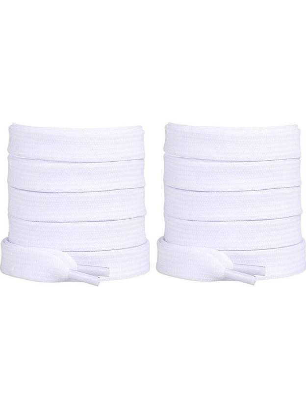 XERUS Shoe Laces White Flat 120cm shoe laces for canvas sneakers White shoes Shoe Lace