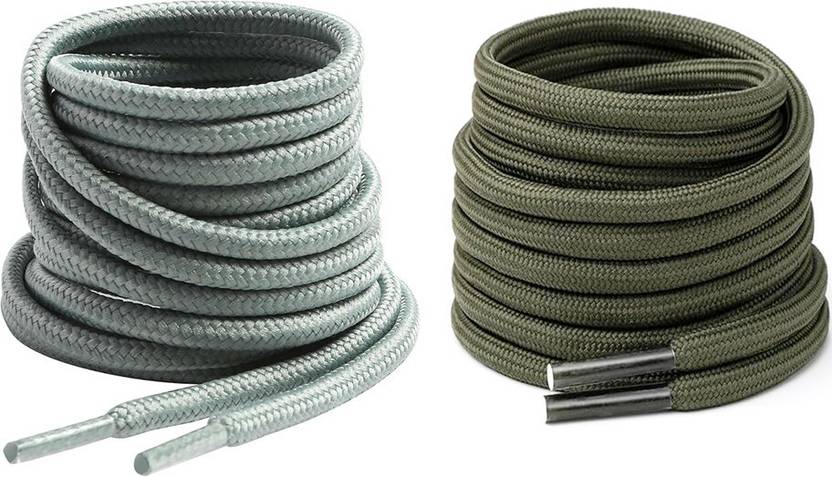 house of common shoe lace Round Army Green Light grey 120cm 2pair boot hiking sport Shoe Lace