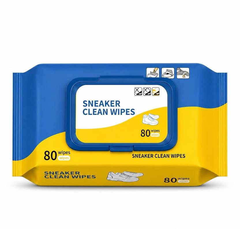 VarniZone Shoe Cleaning Wipes, Sneaker Cleaner, Shoe Care Wipes – 80 Wipes Canvas, Leather, Nubuck, Patent Leather, Sports, Suede, Synthetic Leather Shoe Cleaner