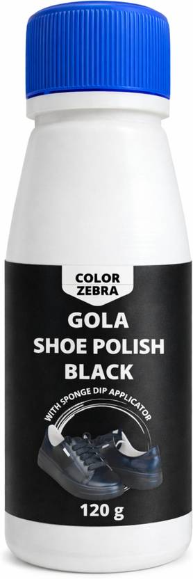Color Zebra Gola Shoe Polish Black 120 Canvas, Patent Leather, Sports Shoe Liquid Polish