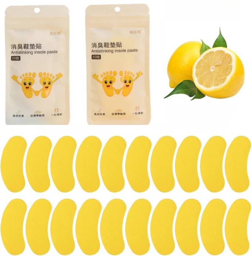 Newvent Shoe Odor Removal Patch With Lemon Freshness For Sneakers (Pack of 2) Sports Shoe Stick