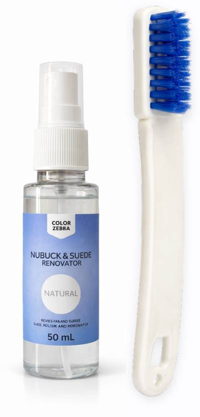 Color Zebra Nubuck and Suede Shoe Polish Renovator 50 ML Natural Nubuck Shoe Renovator