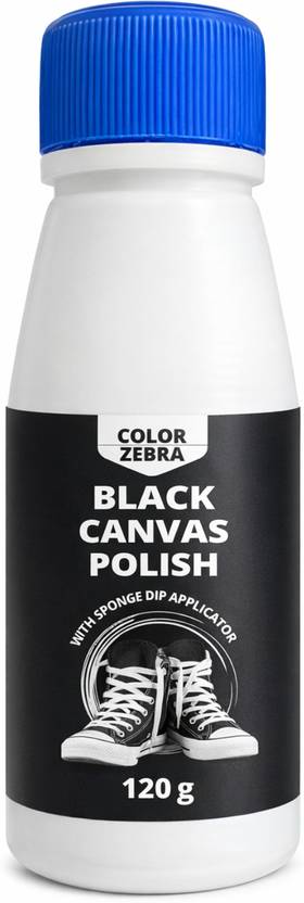 Color Zebra Canavs Polish Black 120G Canvas Shoe Liquid Polish