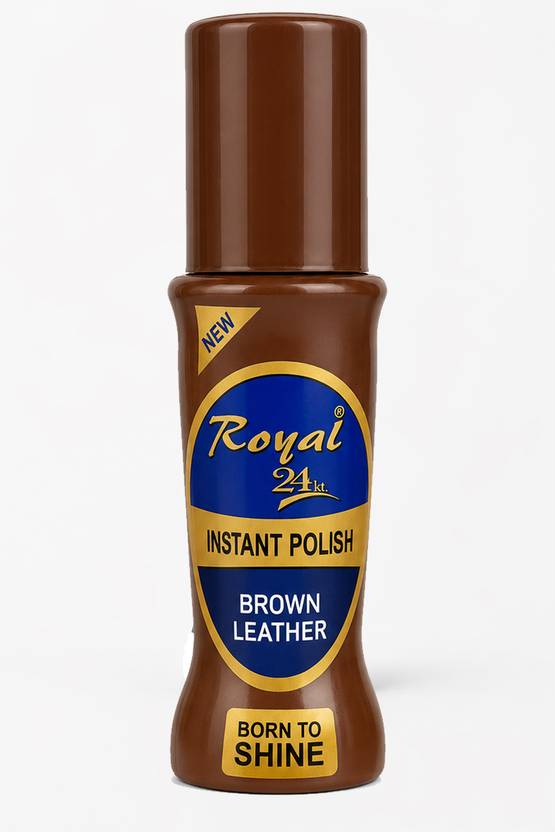 Royal24kt Brown Liquid Shoe Polish Leather, Patent Leather, Synthetic Leather Shoe Liquid Polish
