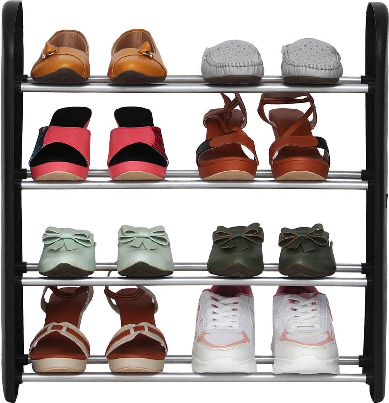 Top Trending Affordable Shoe Racks for Home—Under 299 FLIPZON 4-Shelf Metal Plastic Shoe Stand