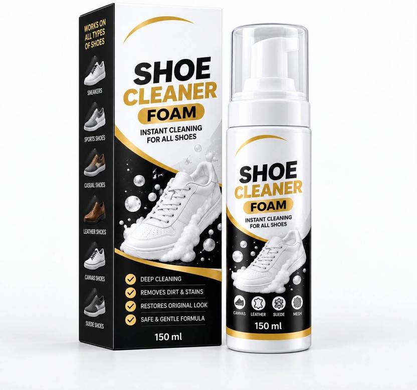 varnis Shoe Cleaner Foam for All Types of Shoes Pack of 1 Canvas, Leather, Suede, Sports Shoe Cleaner