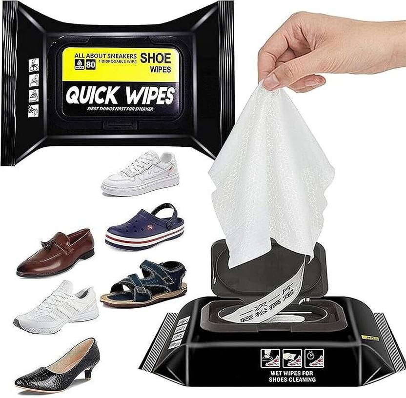 BANSI Natural sneaker & Shoe cleaner Wipes (80 Wipes, Set of 1 ) Shiner