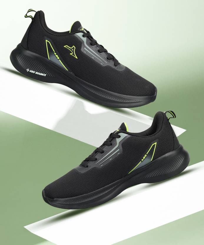 FLEXOR Running Shoes For Men (Black , 9)