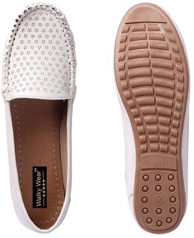 Stylish Bellies For Women Loafers For Women  (White)