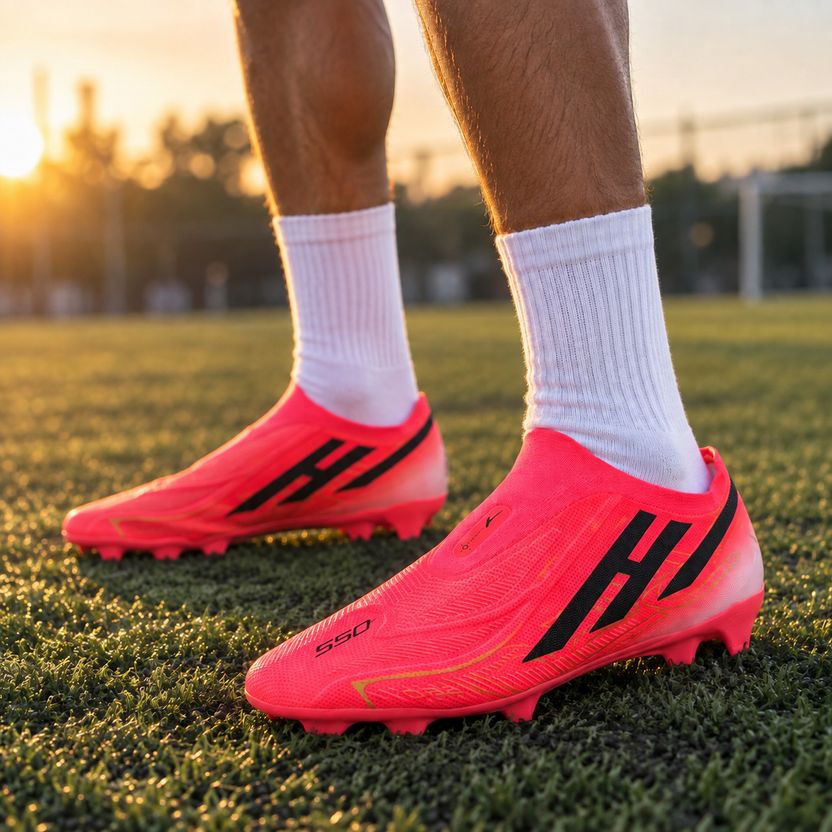 ANZA S50 Football Shoes Unisex Red 5 - Image 5