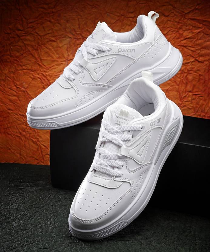 asian Moscow-01 White Sneakers,Loafers,Chunky Shoes Sneakers For Men (White , 9)