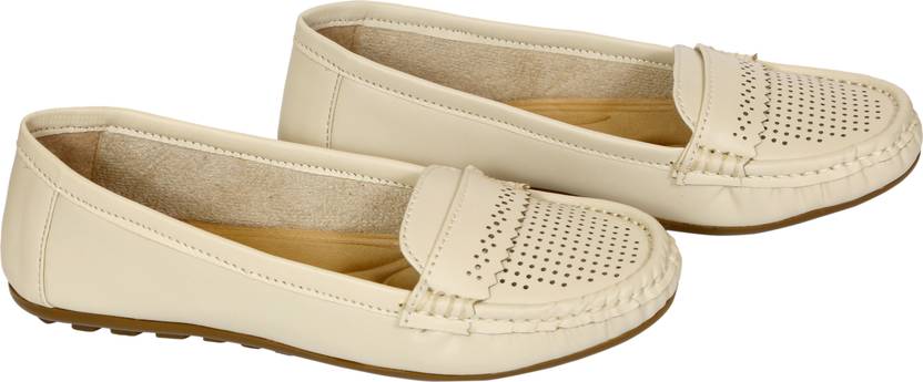 Saanvishubh Latest & Comfortable Casual Loafer for Girls and Women Loafers For Women  (Beige)