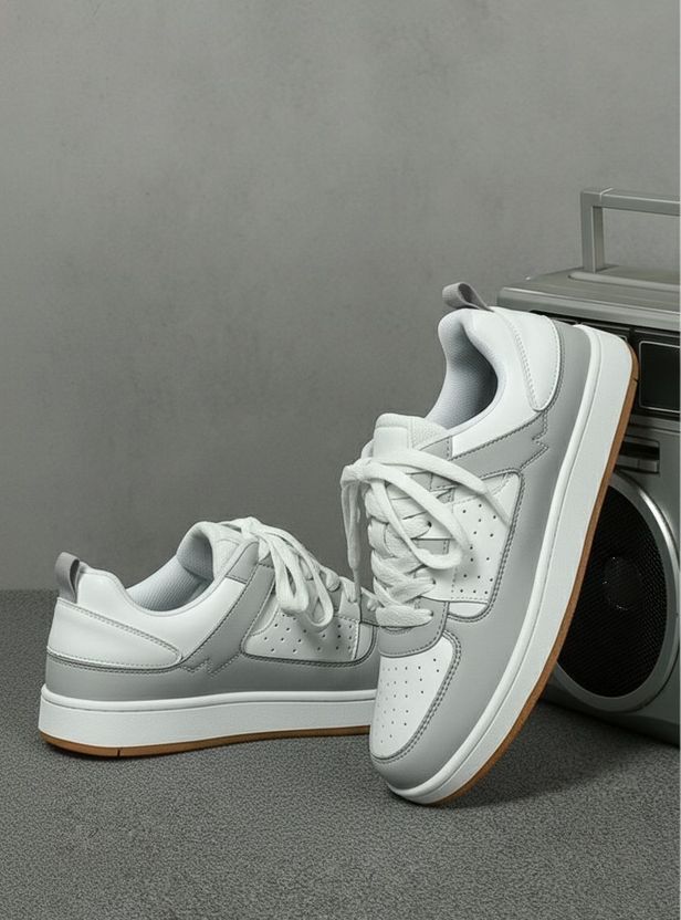 STEPHUB Men's White Sneakers Size 8 - Image 3