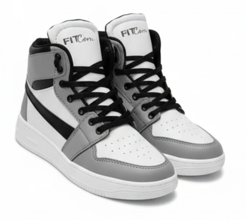 FITCOM Men’s Casual High Top Shoes - Image 1