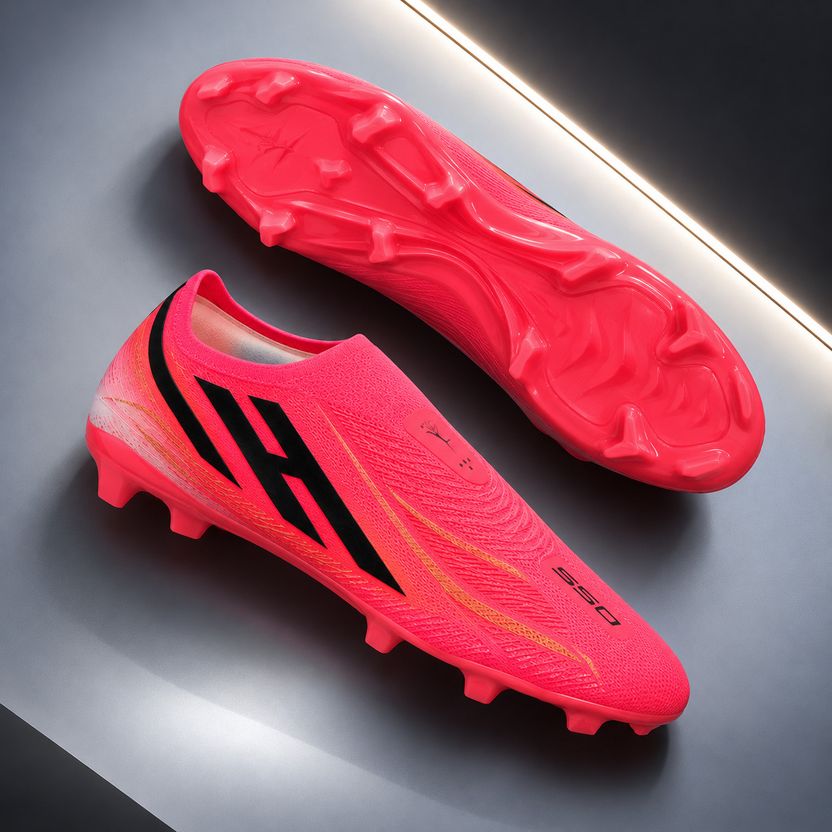 ANZA S50 Football Shoes Unisex Red 5 - Image 3