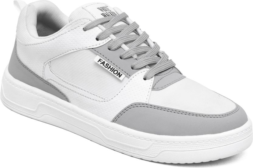 WHITE WALKERS Casual Sneakers Men White Grey 6 - Image 3