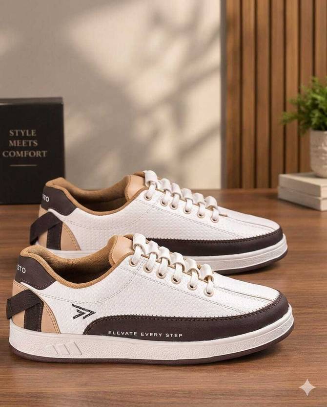 Duke Men Brown Colourblocked Sneakers