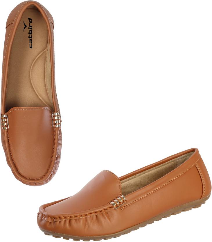 Comfortable Stylish casual Loafers For Women  (Tan)