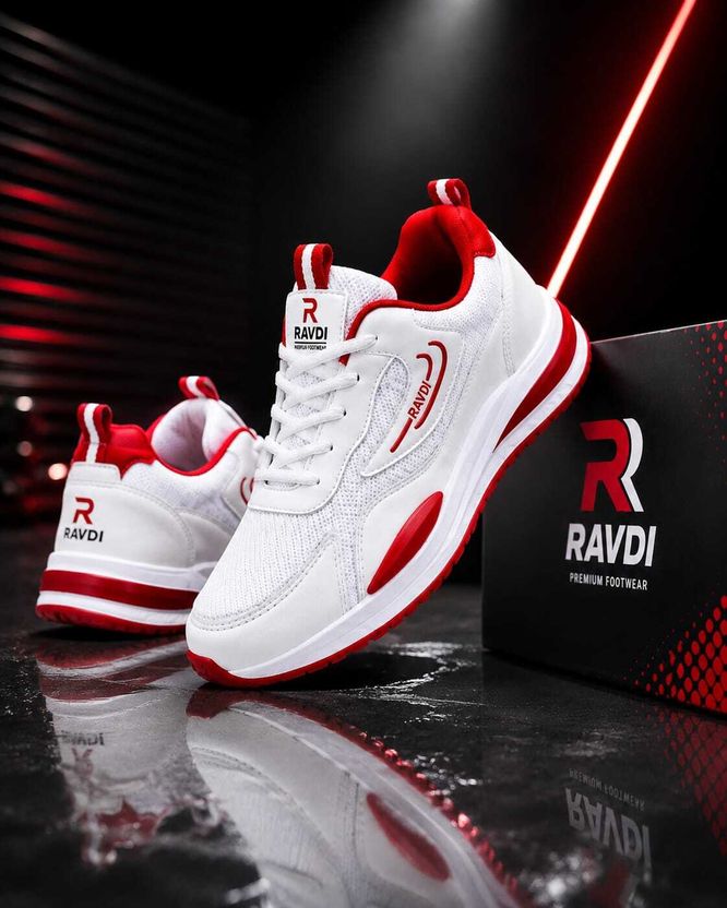 RAVDI Sports_73 Men Casuals White Red 10 - Image 2