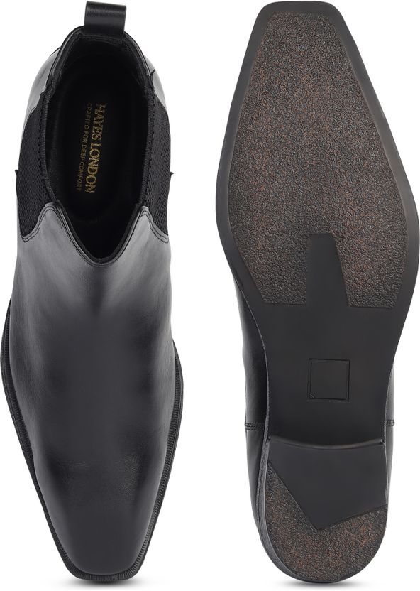 Hayes London Genuine Leather Cuban Chelsea Boots, Comfortable Tex...more - Image 3