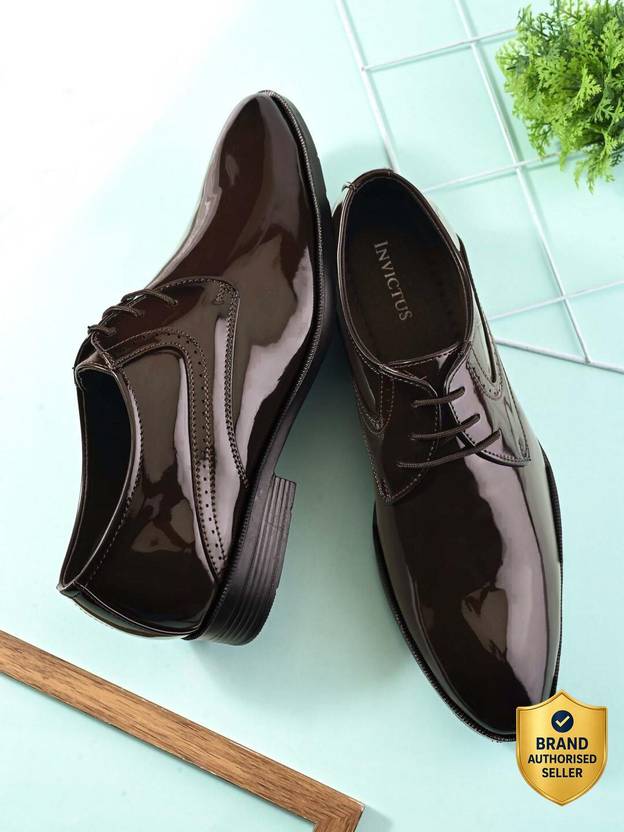 INVICTUS Round Toe Lightweight Comfortable Derby Formal Shoes for Men Derby For Men