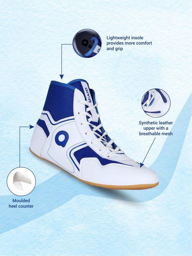 AIVIN Pro Kabaddi League Boxing & Wrestling Shoes For Men, White - Image 2