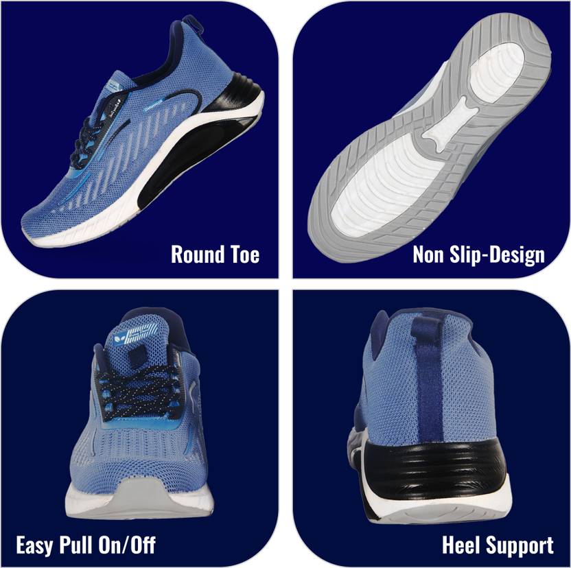 Running,Walking,Sports,Non Slip Sneakers Slip On Shoes Lightweight Shoes For Men Slip On Sneakers For Men  (Blue, Black)