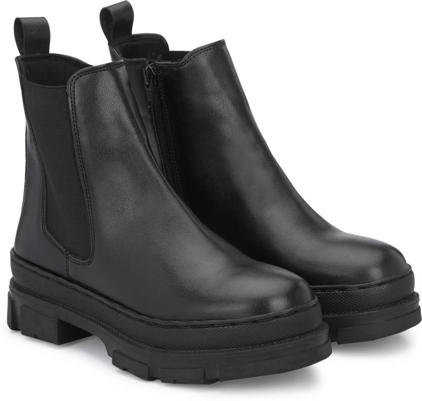 Delize chelsea Ankle Boots For Men  (Black)