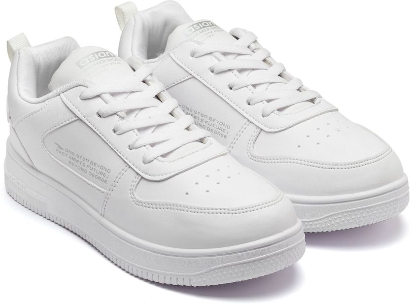 Asian Men's White Sneakers Size 8 - Image 2
